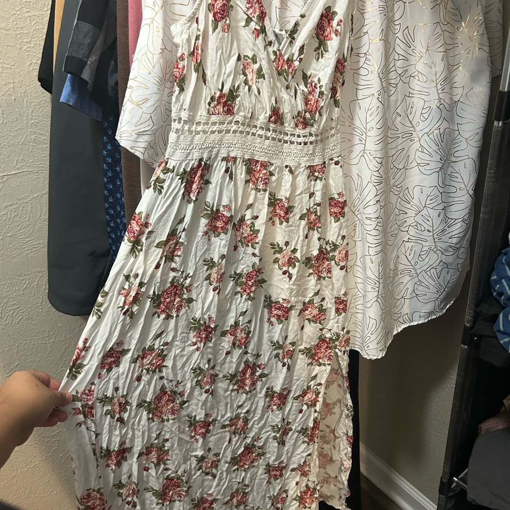 Floral White Dress
